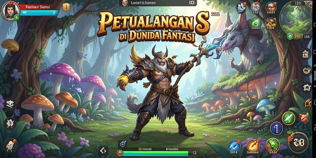 Tampilan gameplay seru dalam dunia fantasi 33L.