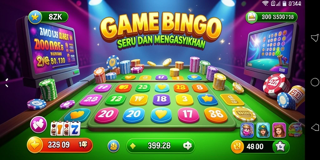 Screenshot gameplay Bingo di 8ZK yang seru dan interaktif.