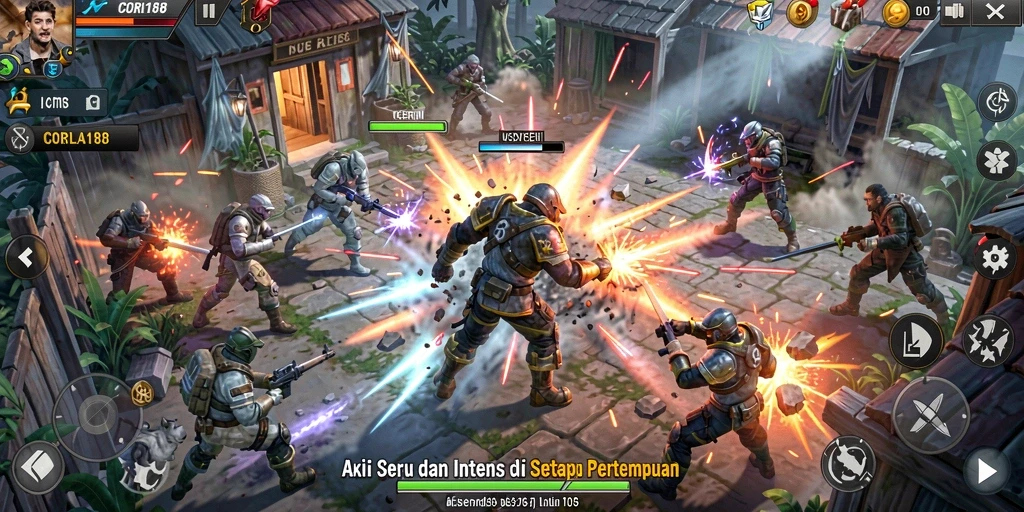 Gambaran gameplay seru dalam CORLA188 dengan aksi tak terduga.