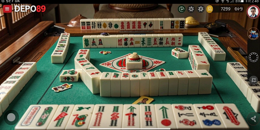 Tampilan screenshot DEPO89 dengan gameplay Mahjong yang seru.