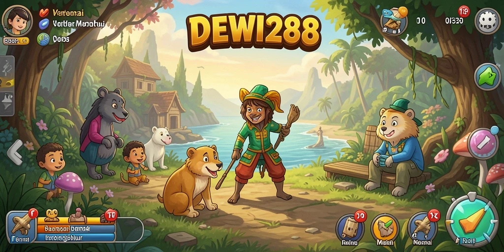 Tampilan gameplay menarik DEWI288 yang menghibur dan penuh warna.