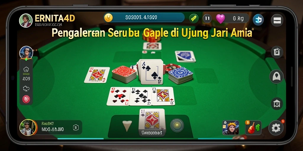Tampilan gameplay seru saat bermain Gaple di ERNITA4D.