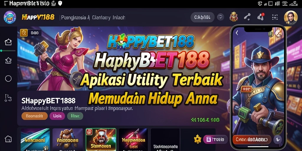 Tampilan utama aplikasi HAPPYBET188 yang memudahkan navigasi pengguna.