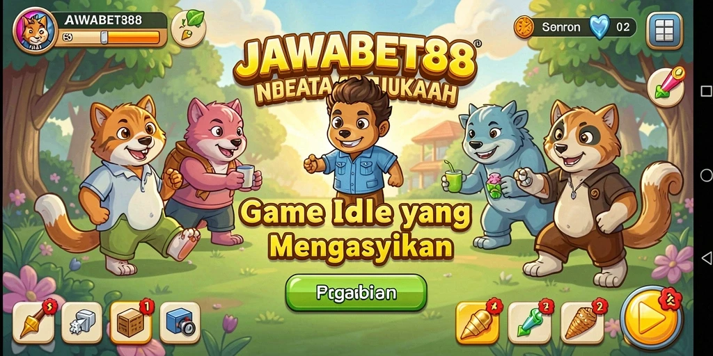 Screenshot menampilkan gameplay menarik JAWABET88 dengan elemen Idle yang unik.