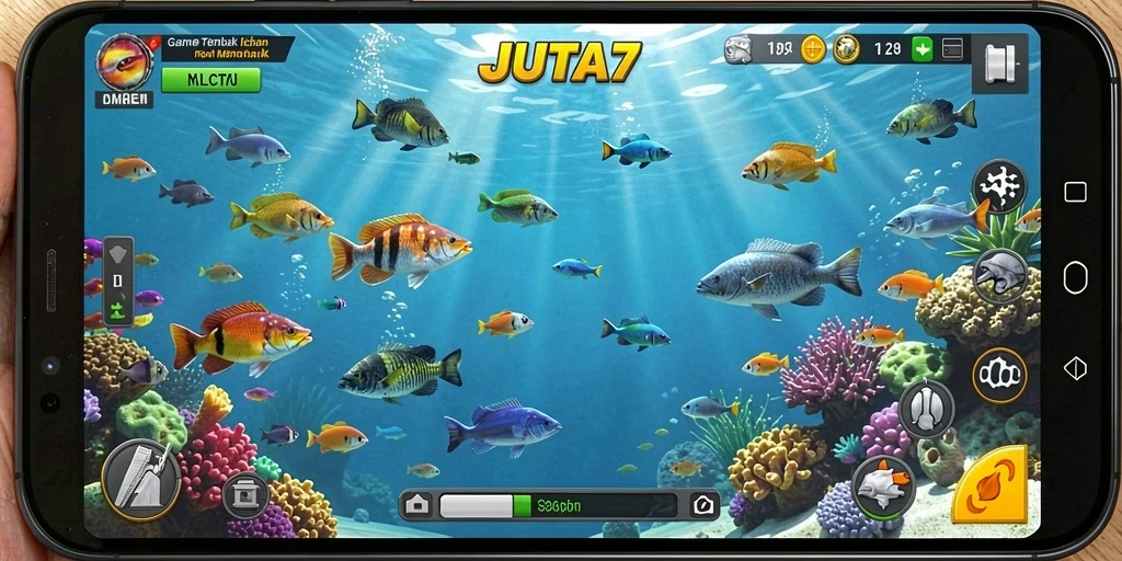 Tampilan gameplay Tembak Ikan yang seru dan penuh warna.