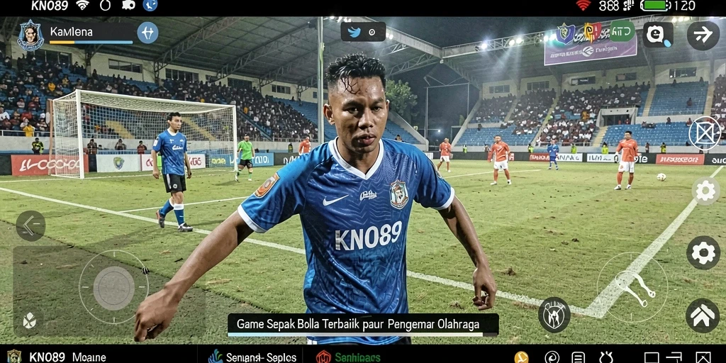 Tampilan permainan SERU dalam KNO89 dengan aksi sepak bola yang memukau.