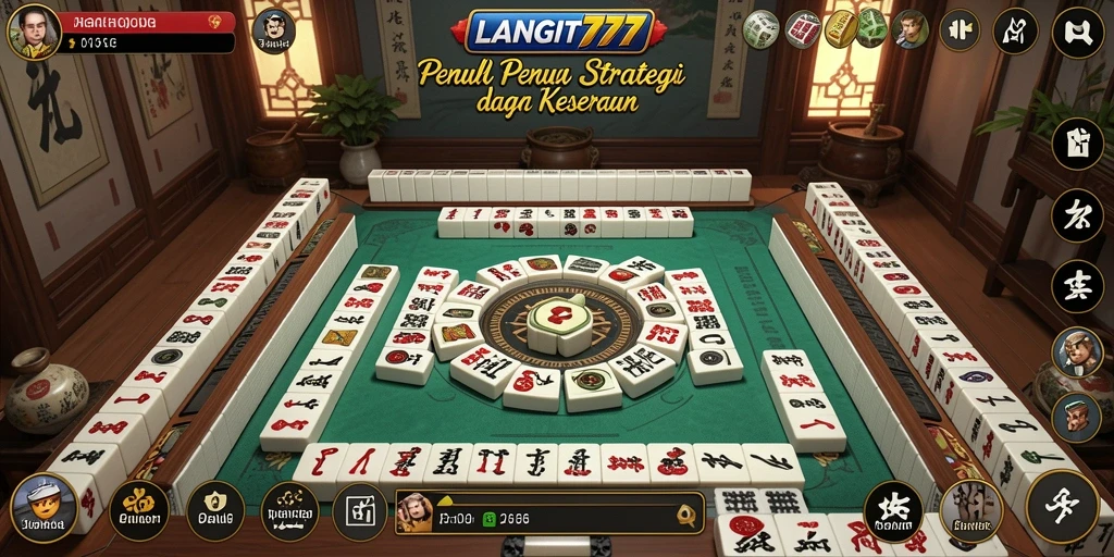 Gameplay seru Mahjong di LANGIT777 dengan grafis menarik.
