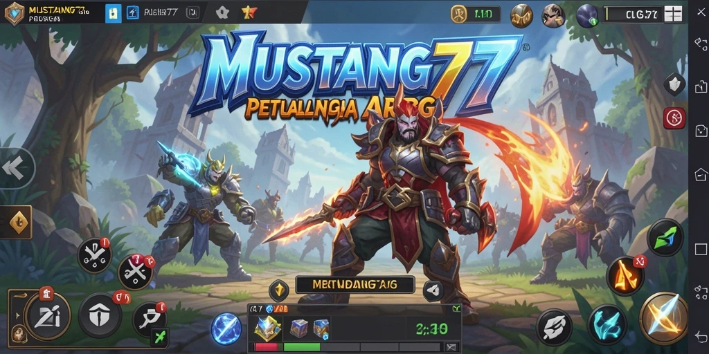 Tangkapan layar menampilkan aksi mendebarkan dalam MUSTANG77 ARPG.