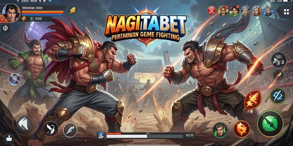Gameplay pertarungan intens dan seru dalam NAGITABET.
