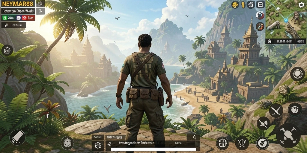 Tampilan permainan Open World yang menakjubkan di NEYMAR88.