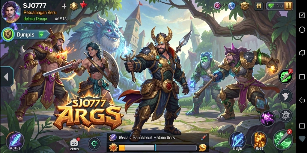 Tangkapan layar SJO777 menampilkan aksi pertarungan epik dalam game ARPG.