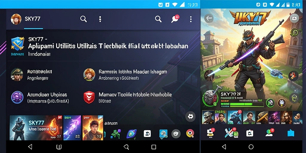 Tampilan antarmuka utama SKY77 yang sederhana dan fungsional.