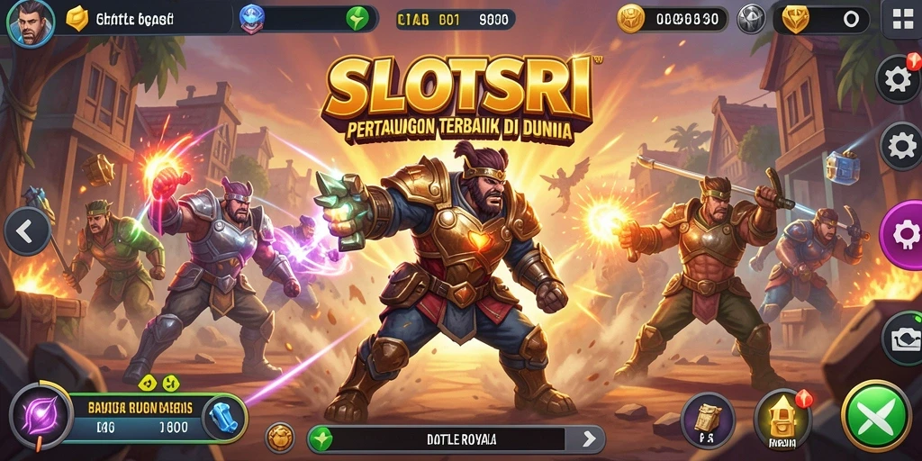 Gameplay seru dan kompetitif dalam SLOTSRI Battle Royale.