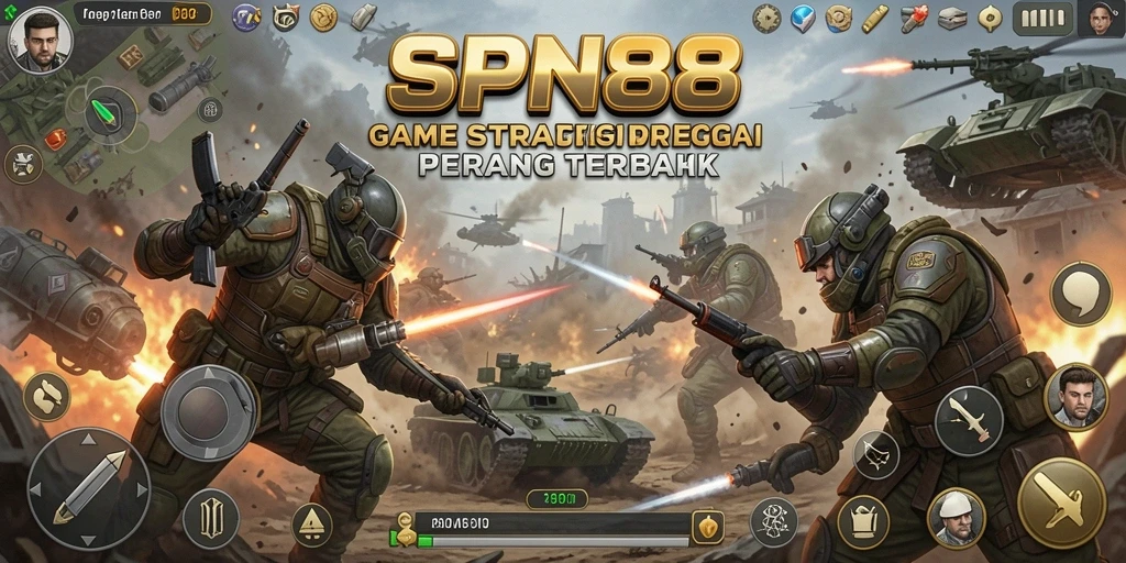 Tampilan aksi seru dalam permainan SLG SPN88.