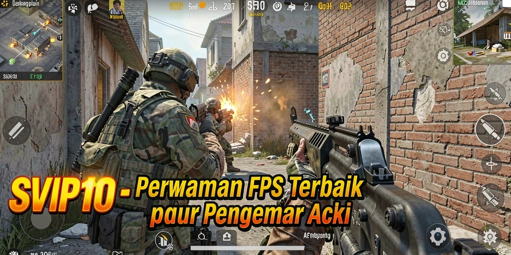 Screenshot gameplay SVIP10 menampilkan aksi tembak-menembak yang menegangkan.