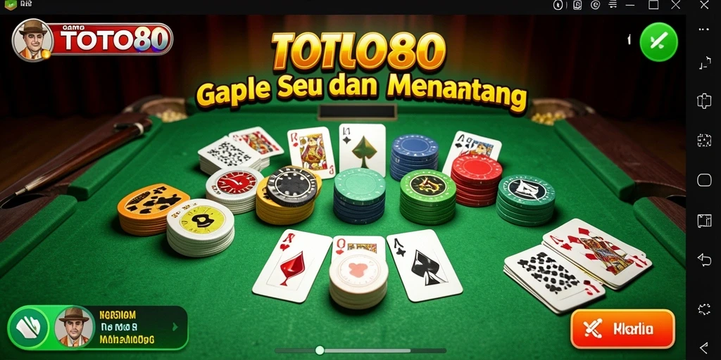 Gameplay seru Gaple di TOTO80 yang menantang.